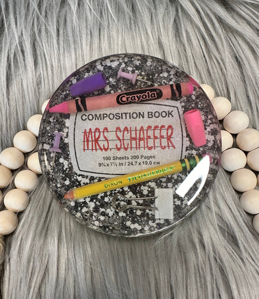 Composition Book Teacher Coaster- *PLEASE READ DESCRIPTION*