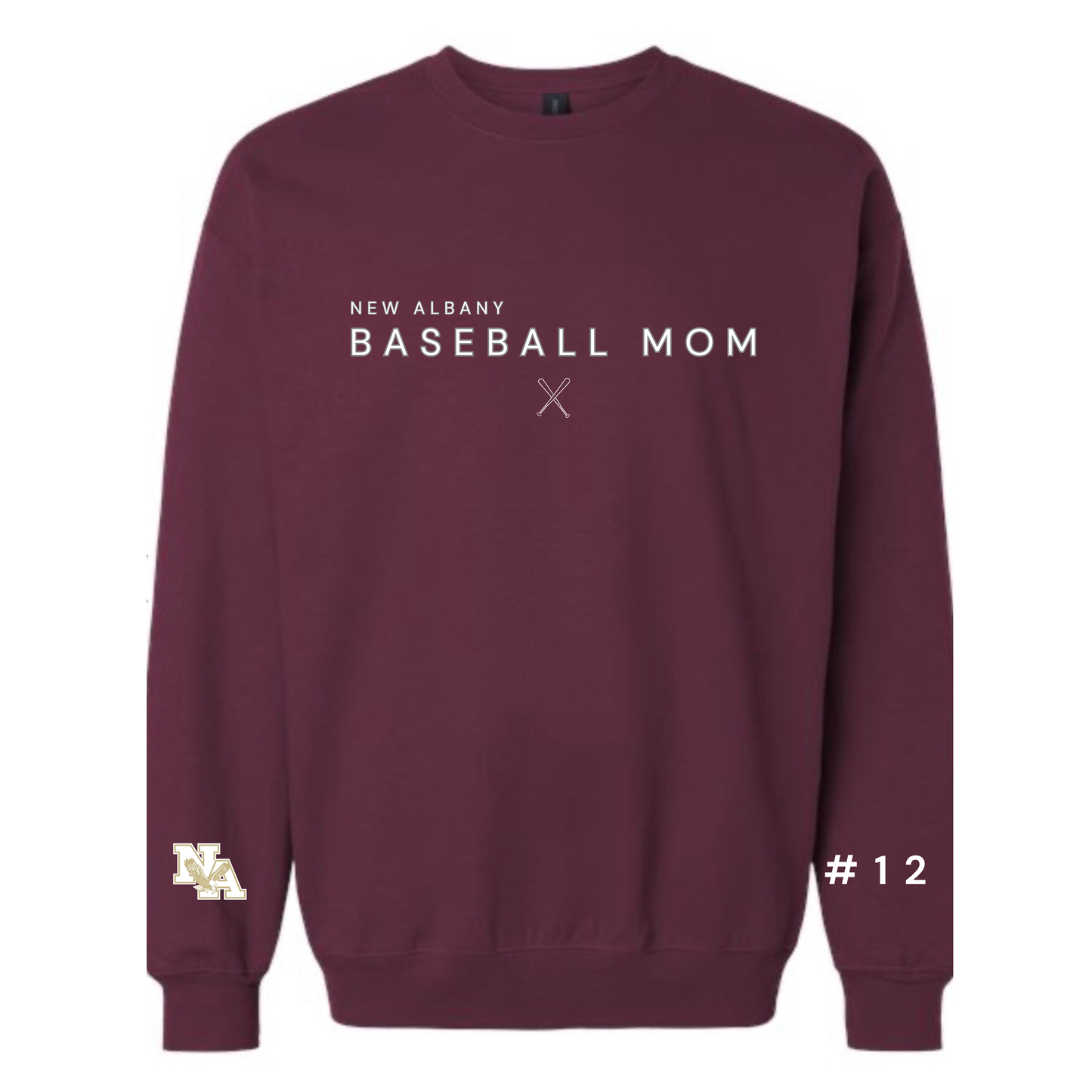 NA Baseball Mom Crewneck Sweatshirt ** Please read description